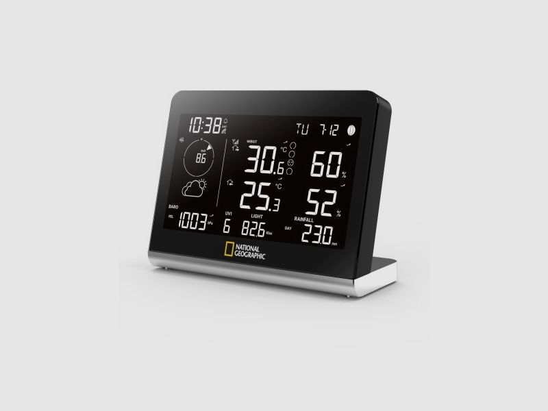 NATIONAL GEOGRAPHIC Funk-Wetterstation SC mit Außensensor 8 in 1 und Farbwechsel, Bild 12 von 19
