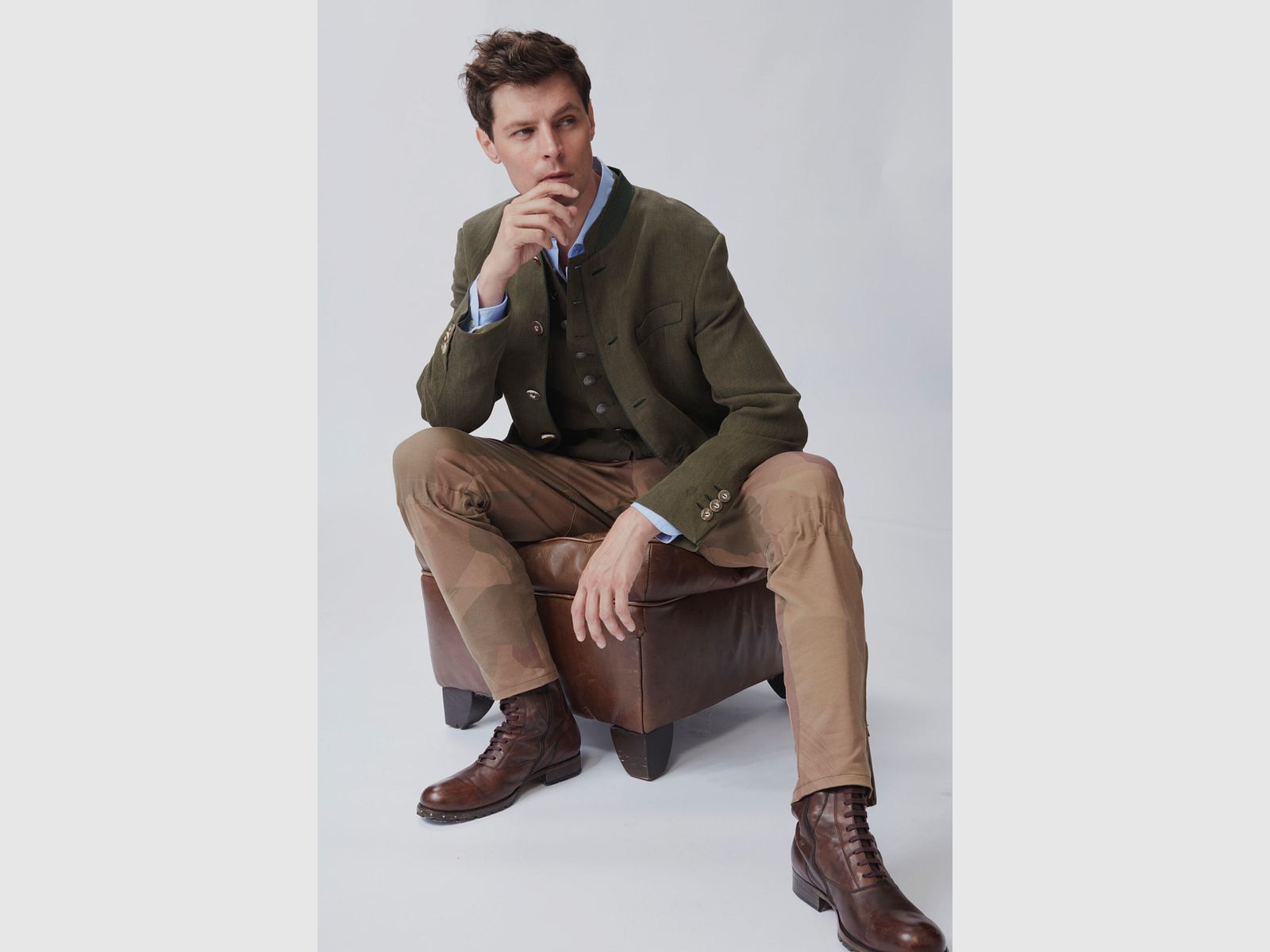 Habsburg linen jacket Johann Karl in green, image 2 of 2