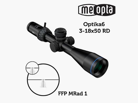 Meopta – Visor MeoPro Optika6 – 3-18×50 FFP – RD MRad 1