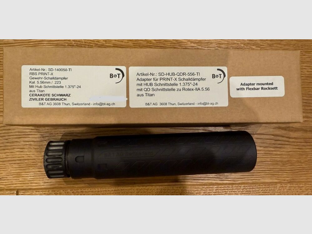 B&T AG (Brügger und Thomet) RBS PRINT-X Titan - Amor Black