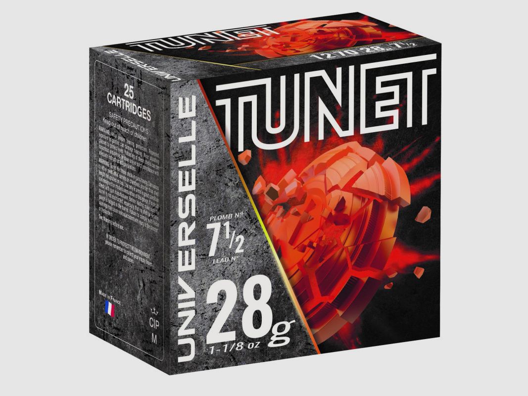 Cartouches Tunet universelle cal 12/70 28g n°7.5 carton de 250, image 1 sur 3