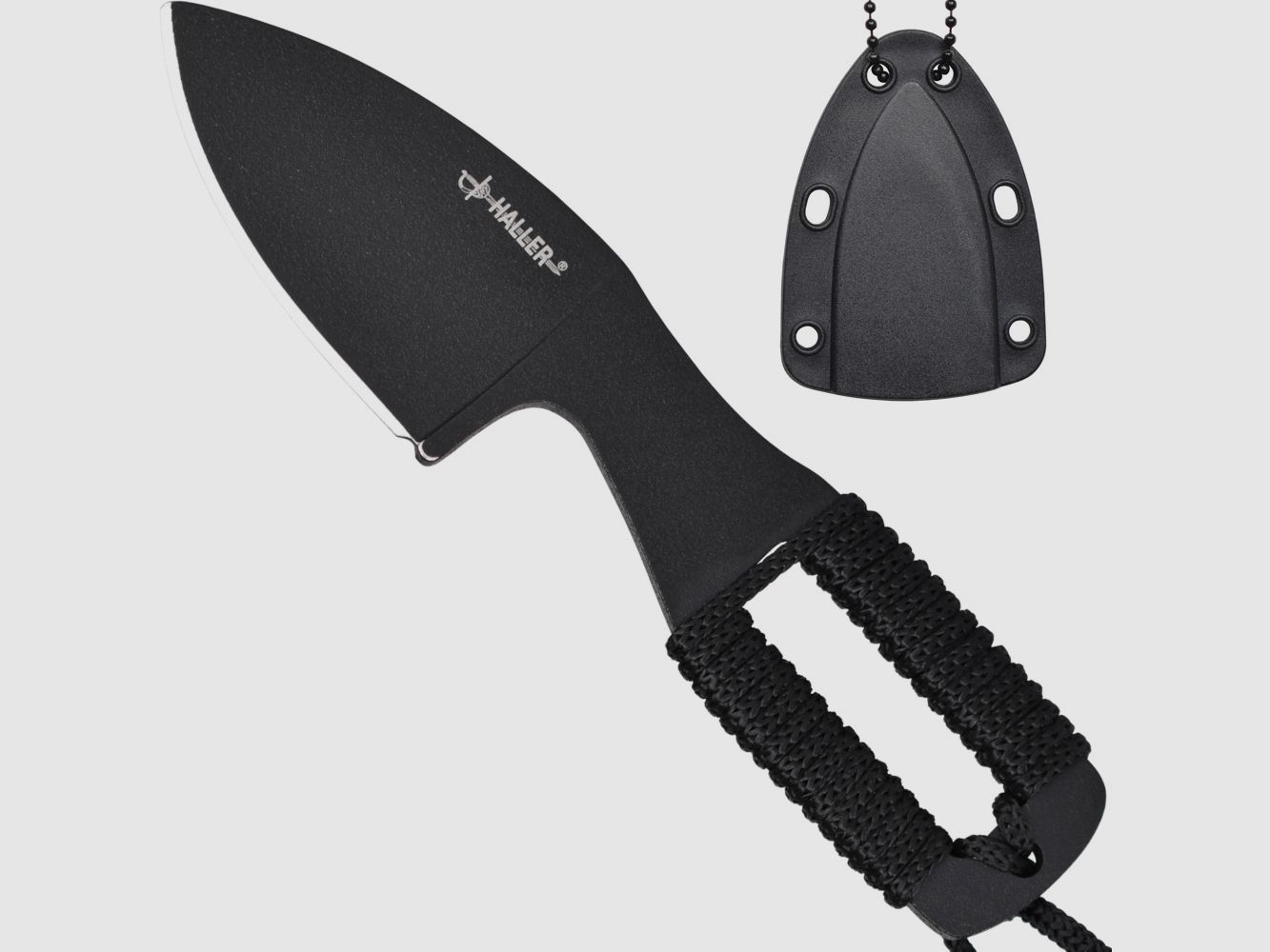 kleines Neck Knife Kordelgriff Umhngemesser mit Kette - legal fhren