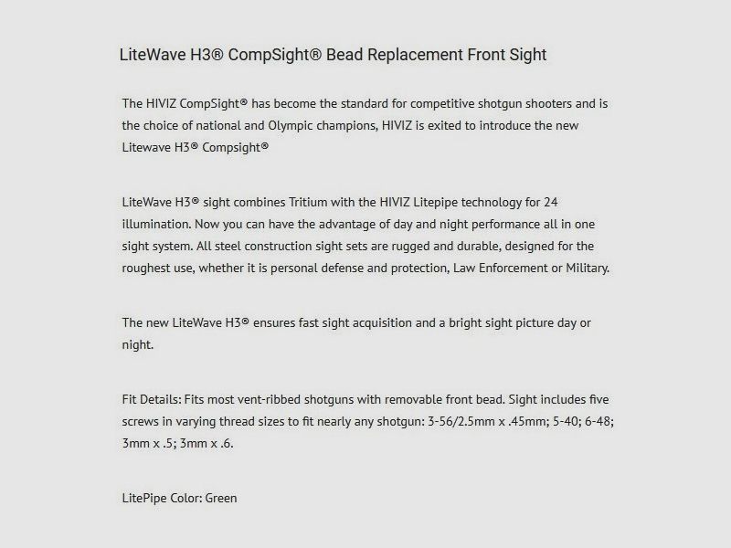 Guidon N-Fiber LiteWave CompSight, image 2 sur 2
