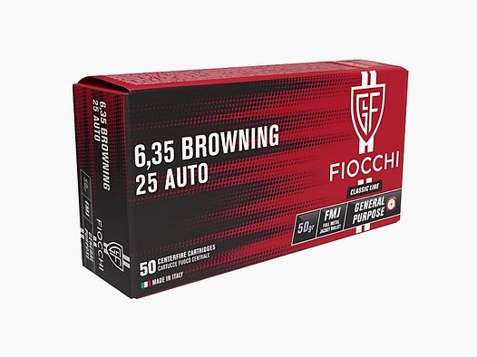 .25 ACP/6,35 Browning Fiocchi FMJ 50gr/3,24g (706350)