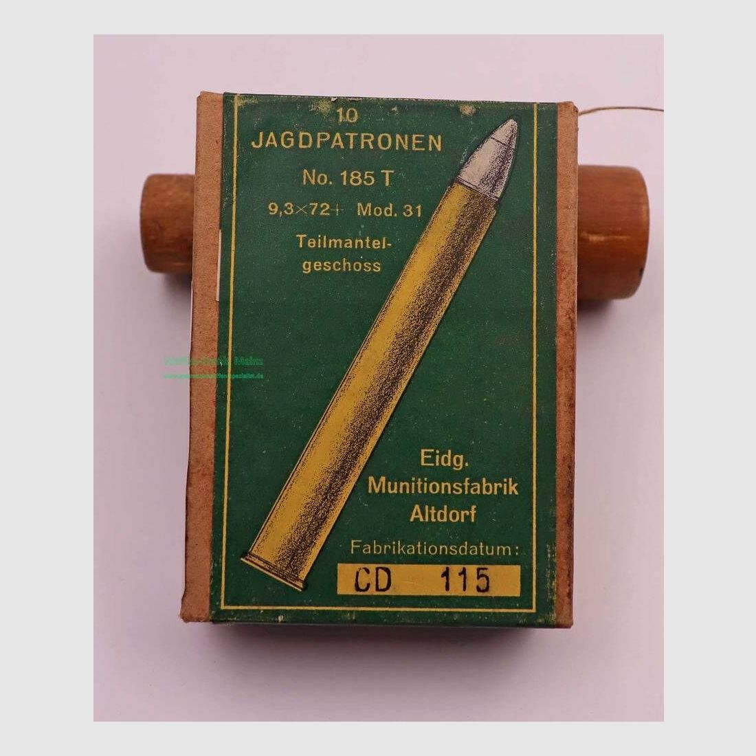 Eidg. Munitionsfabrik, Altdorf Büchsenpatronen 9,3x72R