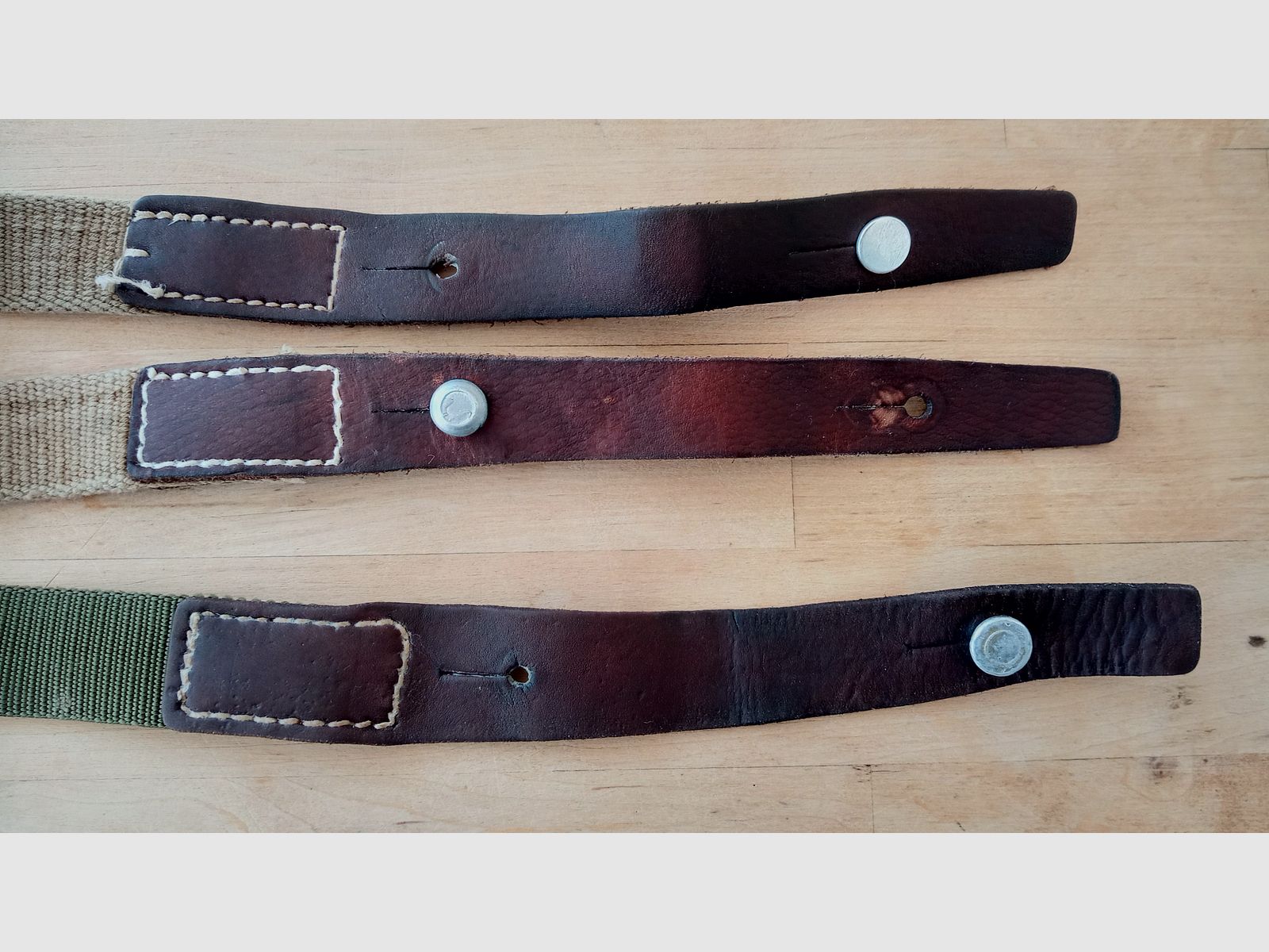 3 gebrauchte Samopal SA VZ.58 Gewehrriemen auch gut geeignet für das Xisico MWN B5 Luftgewehr von Naunin