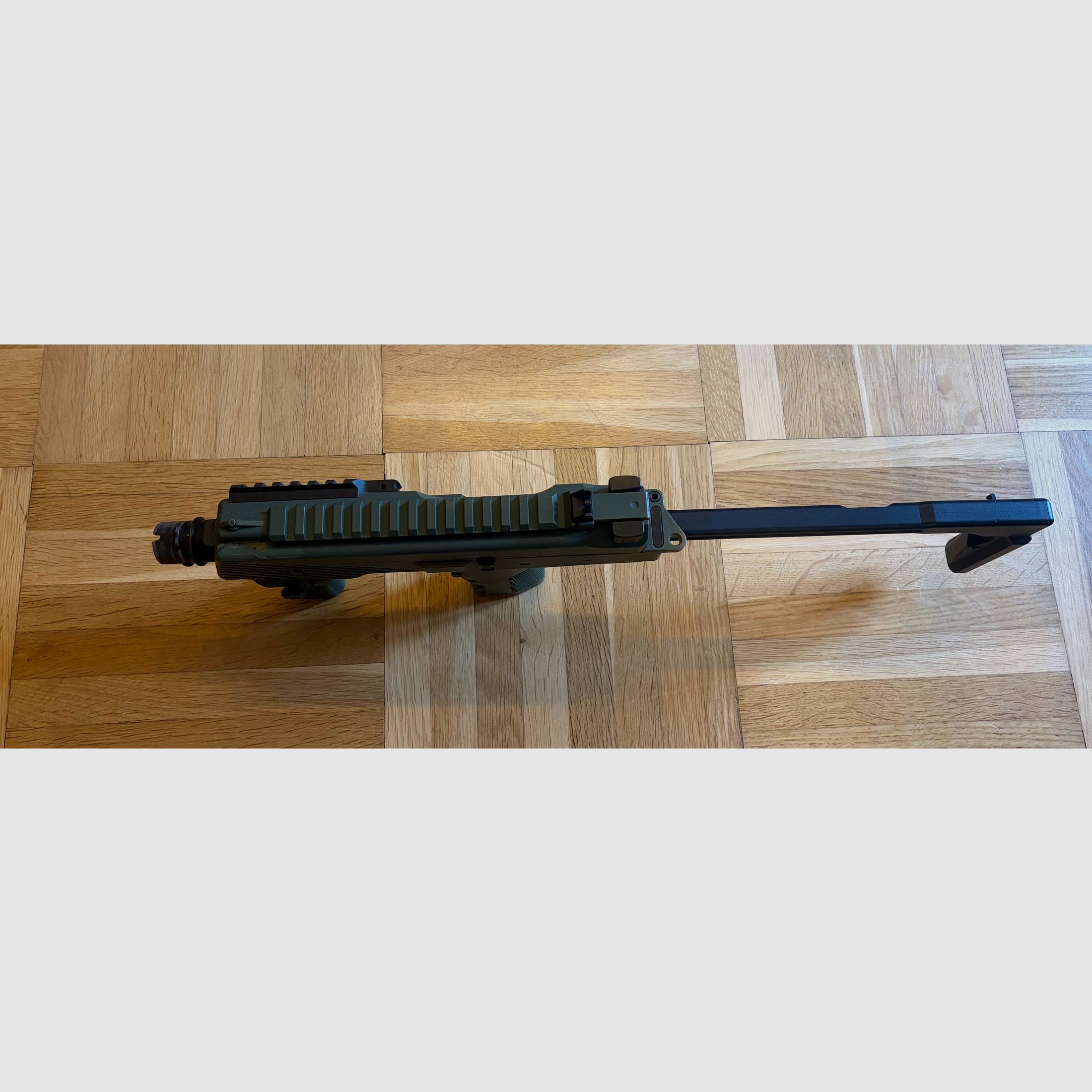 B&T MP9 A3 GBB von KWA – mit 3 Magazinen & Explosionszeichnung – guter Zustand