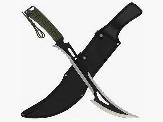 Ninja machete with black blade