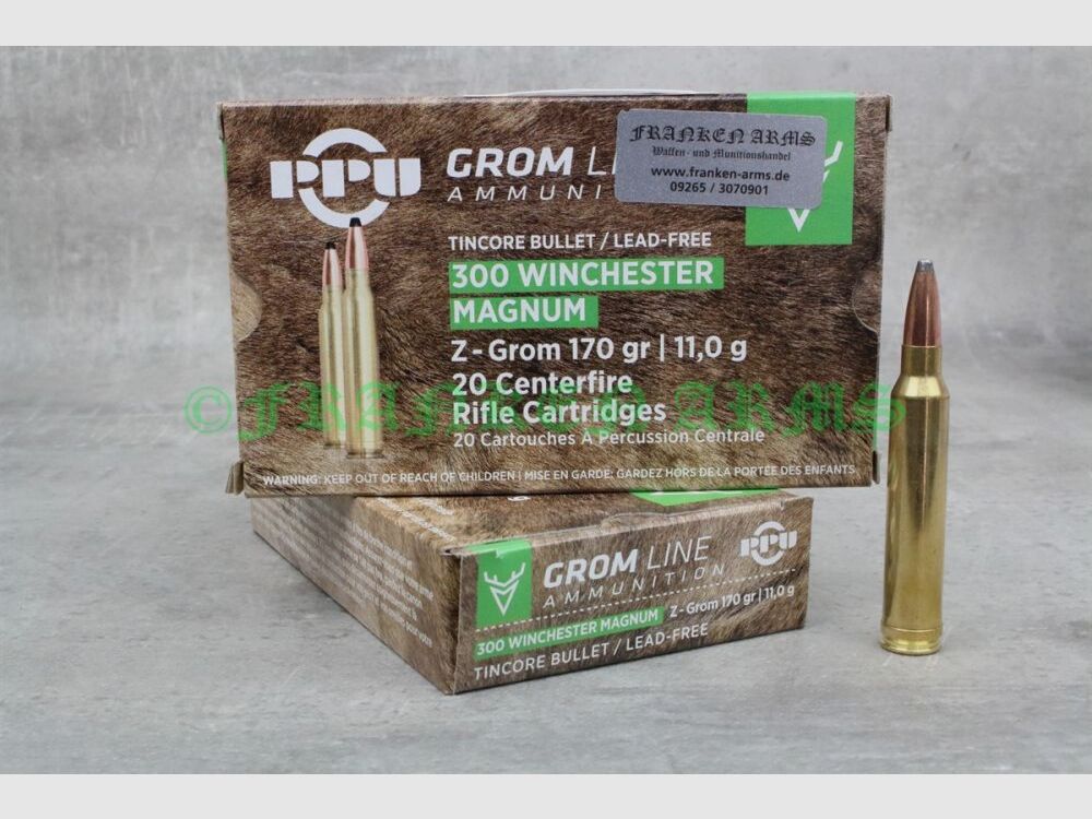 PPU Z-GROM .300 Win. Mag. 170gr. 11,0g 20 Stück Staffelpreise