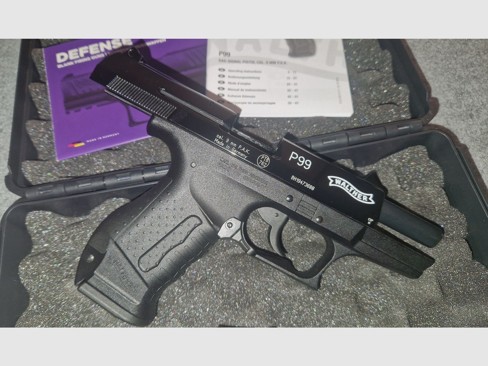Pistola de fogueo Walther P99 9 mm P.A.K. Edición especial