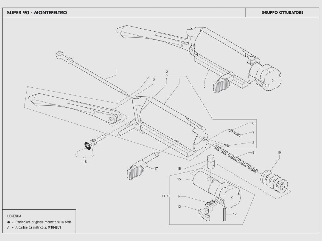 AUSZIEHER BENELLI S.90-MONTEFELTRO Kal.12 FIG.13