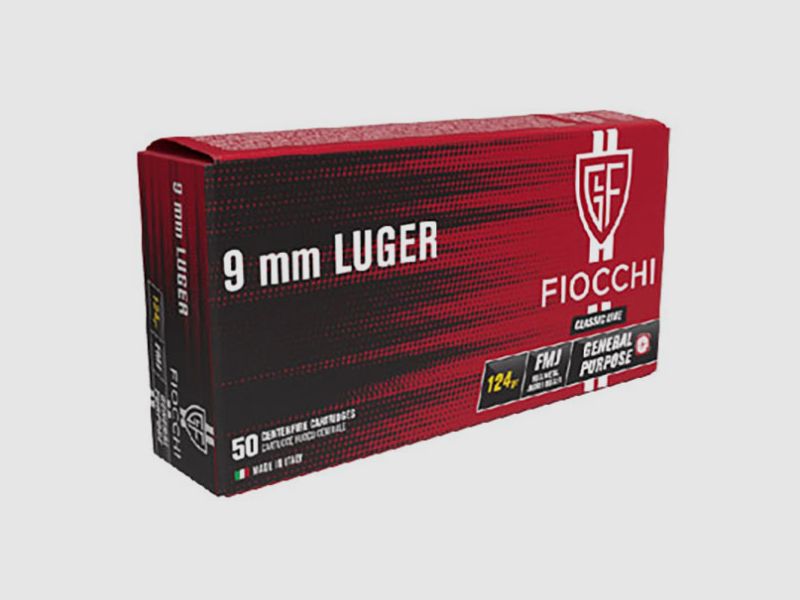 Fiocchi 9mmLuger Vollmantel 7,45g - 115gr.