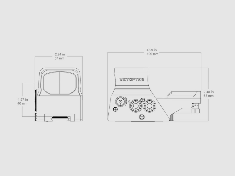 VictOptics - RDSL35 Red Dot-Visier - 1x27x39 - 8 verschiedene Absehen - rot/grün - OVP & NEU