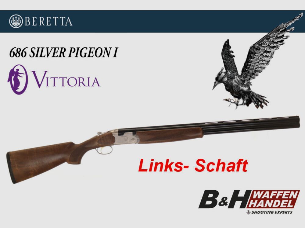 Beretta 686 Silver Pigeon 1 Vittoria Jagd LINKS Schaft| Damenflinte | Bockflinte | Jagdflinte