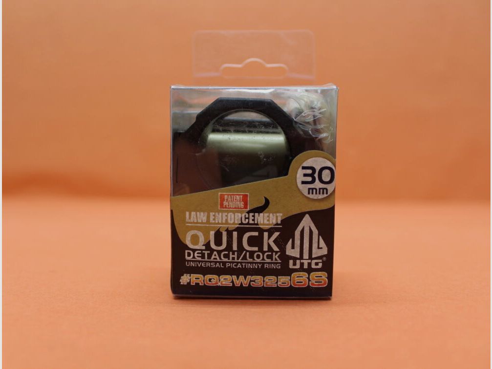 UTG - Leapers UTG QD Montagering 30mm High (RQ2W3256S) Law Enforcement Quick Detach/Lock f.Picatinnyprofil BH=25mm