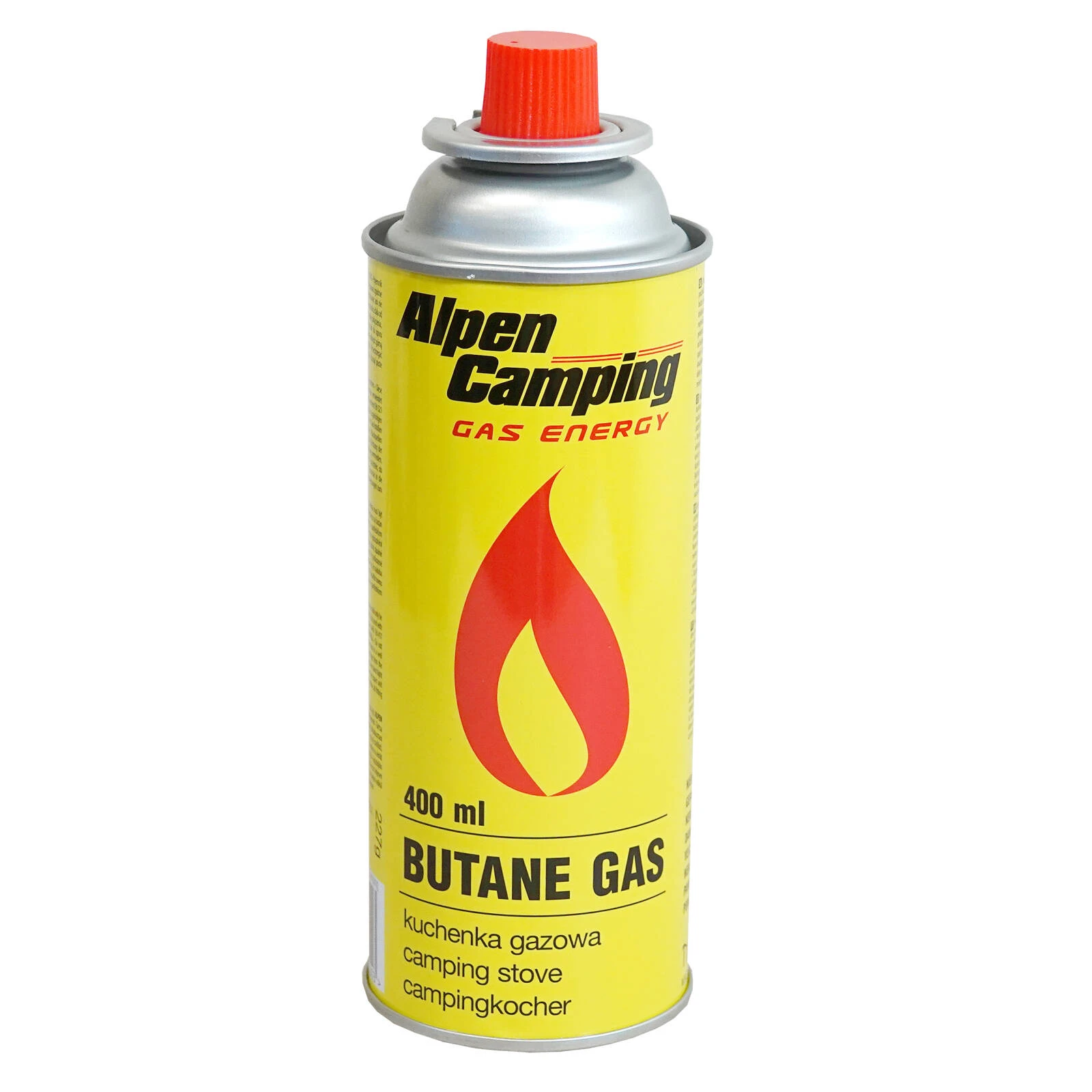 Butane gas cartridge 227 g for camping stove, 400 ml