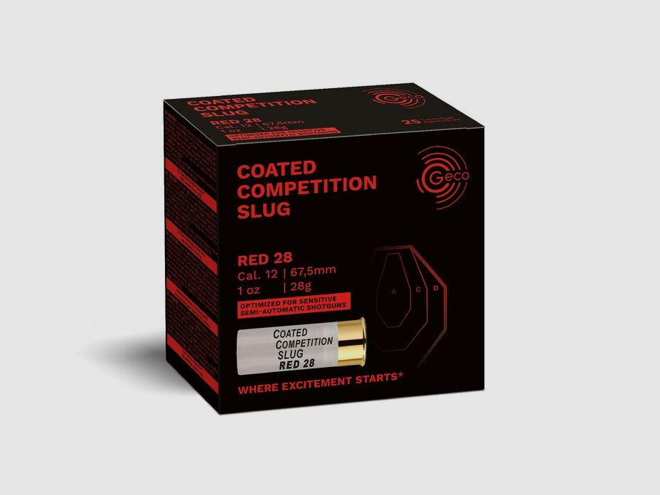 Coated Competition Slug Red 28g 100 Schuss Kaliber 12/67,5