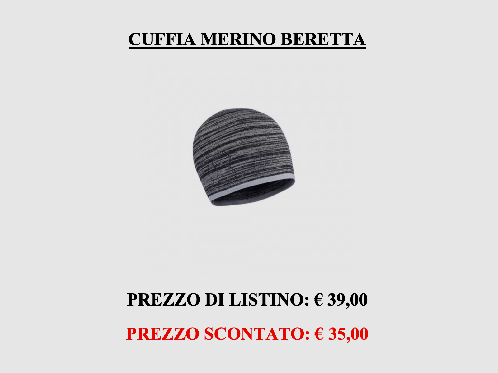 Beretta – Merino Mütze, Bild 1 von 2