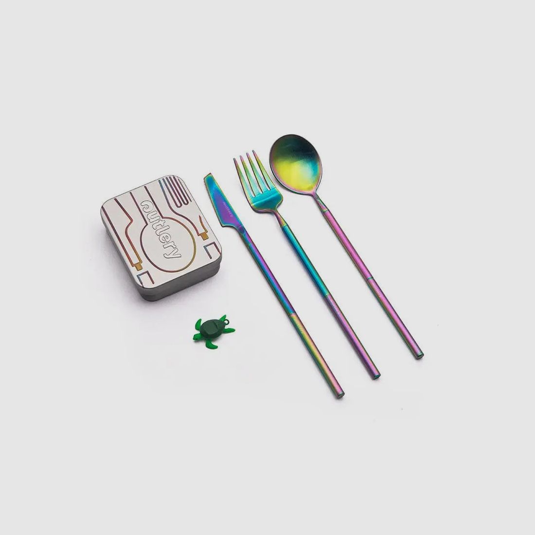 Outlery travel cutlery set, stainless steel, pocket size