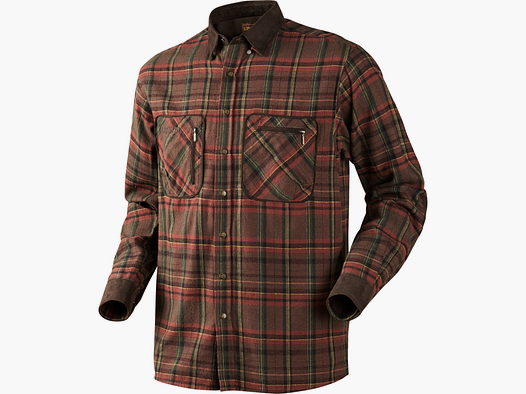 Herrenhemd Harkila Pajala, warmes Flanellhemd – Red check (140102053)