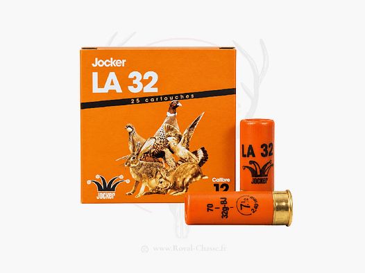 25 cartouches LA 32 Cal.12/70 Orange JOCKER