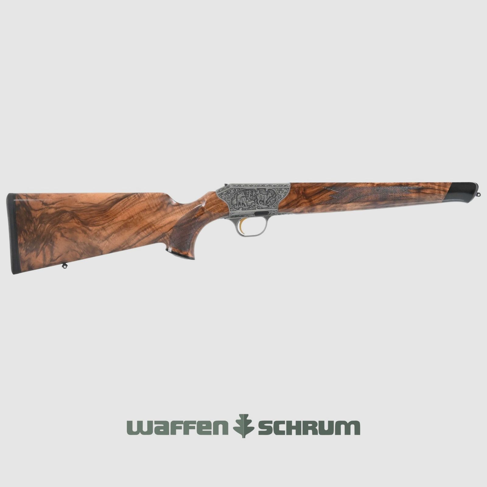Blaser System R8 Baronesse SHK:8 Incisione: Gams e cervo rosso / Copertura del grilletto: Cervo rosso