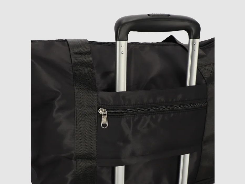 Bolsa de viaje negra plegable