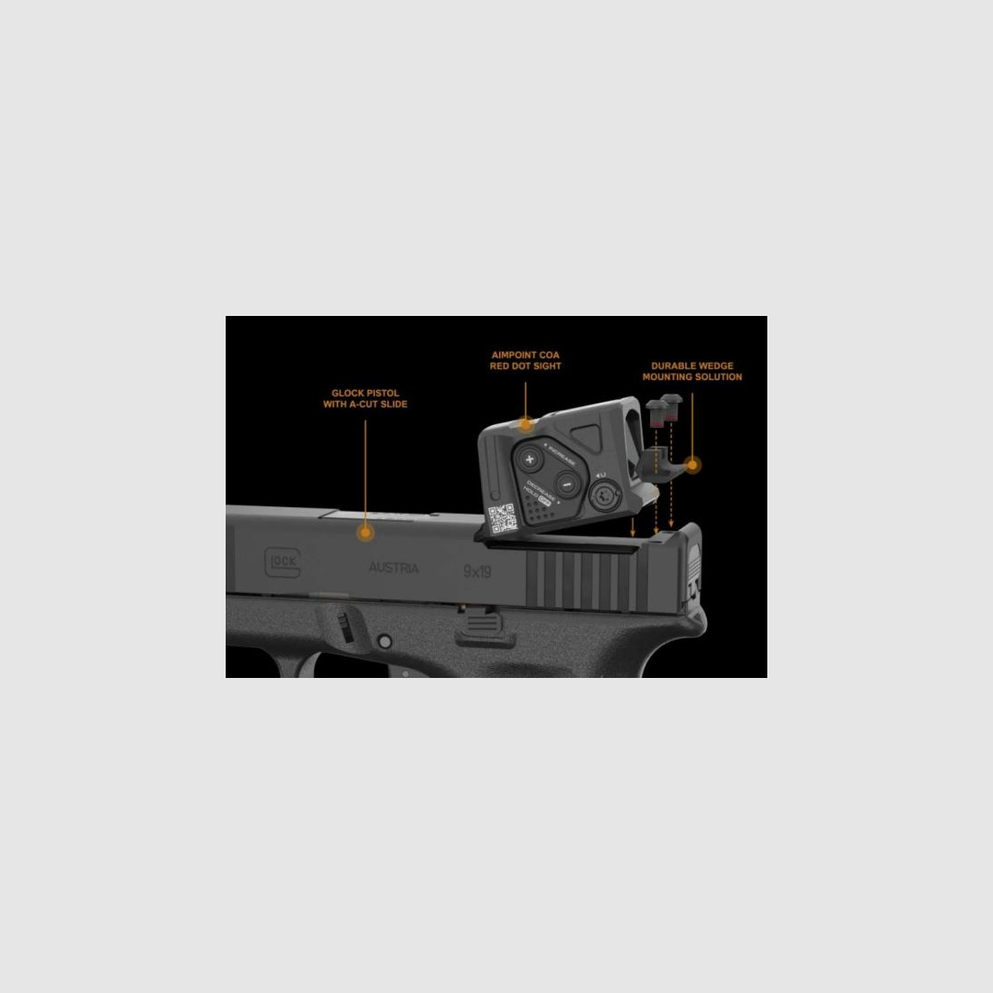 GLOCK Pistol Mod. 45 Gen5 A-Cut Combo 9mmLuger Aimpoint COA