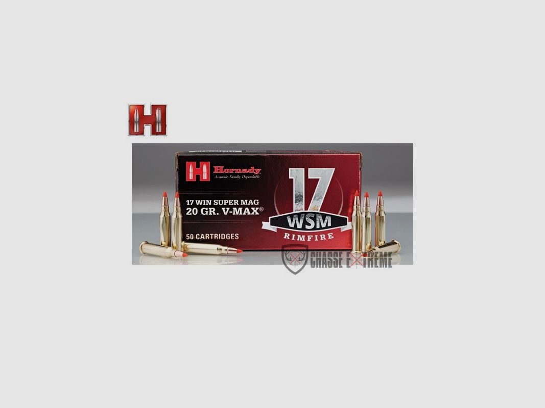 50 Patronen HORNADY Varmint Express Annulaire 17 Wsm 20 Gr Ntx
