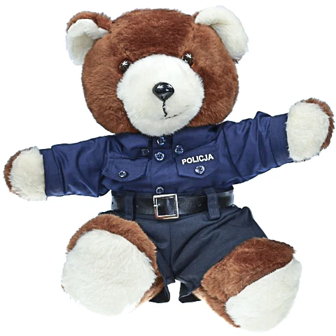 Großer Polizisten-Teddybär in Polizeiuniform – Geschenk, Plüschtier, 35 cm