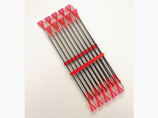 AlexBow Blasrohrpfeile .625 Carbon mit Stahlspitze rot