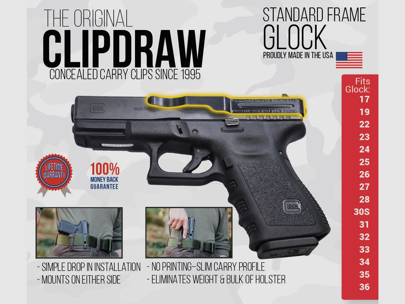 Belt clip for Glock, image 2 of 2