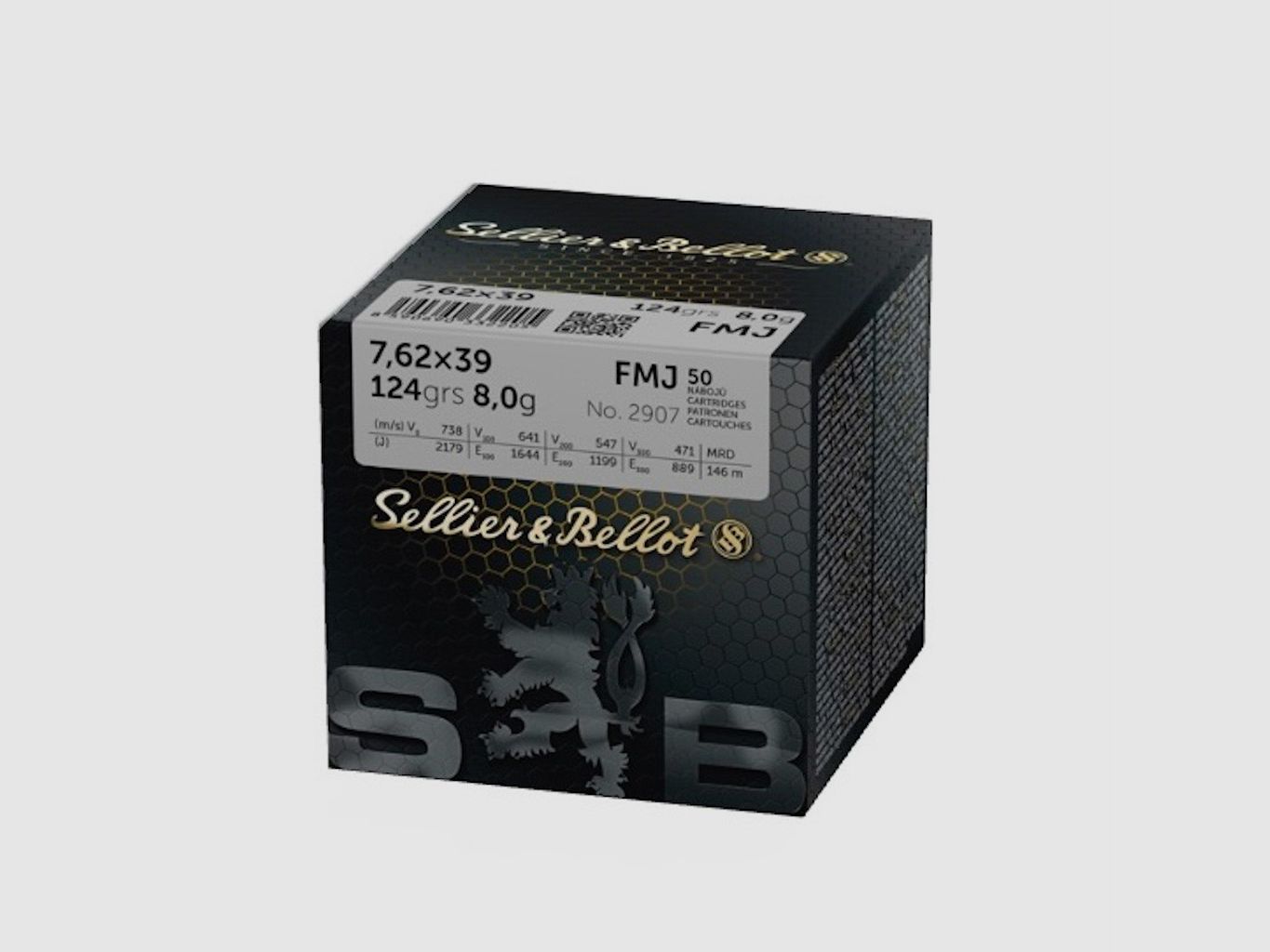 7.62×39 Sellier & Bellot FMJ 124grs, Bild 1 von 2