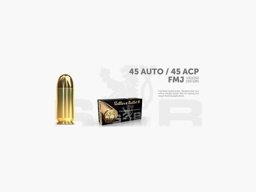 45 AUTO / 45ACP SELLIER & BELLOT (PACKUNG MIT 50 PATRONEN) FMJ 230GR, 14,9G