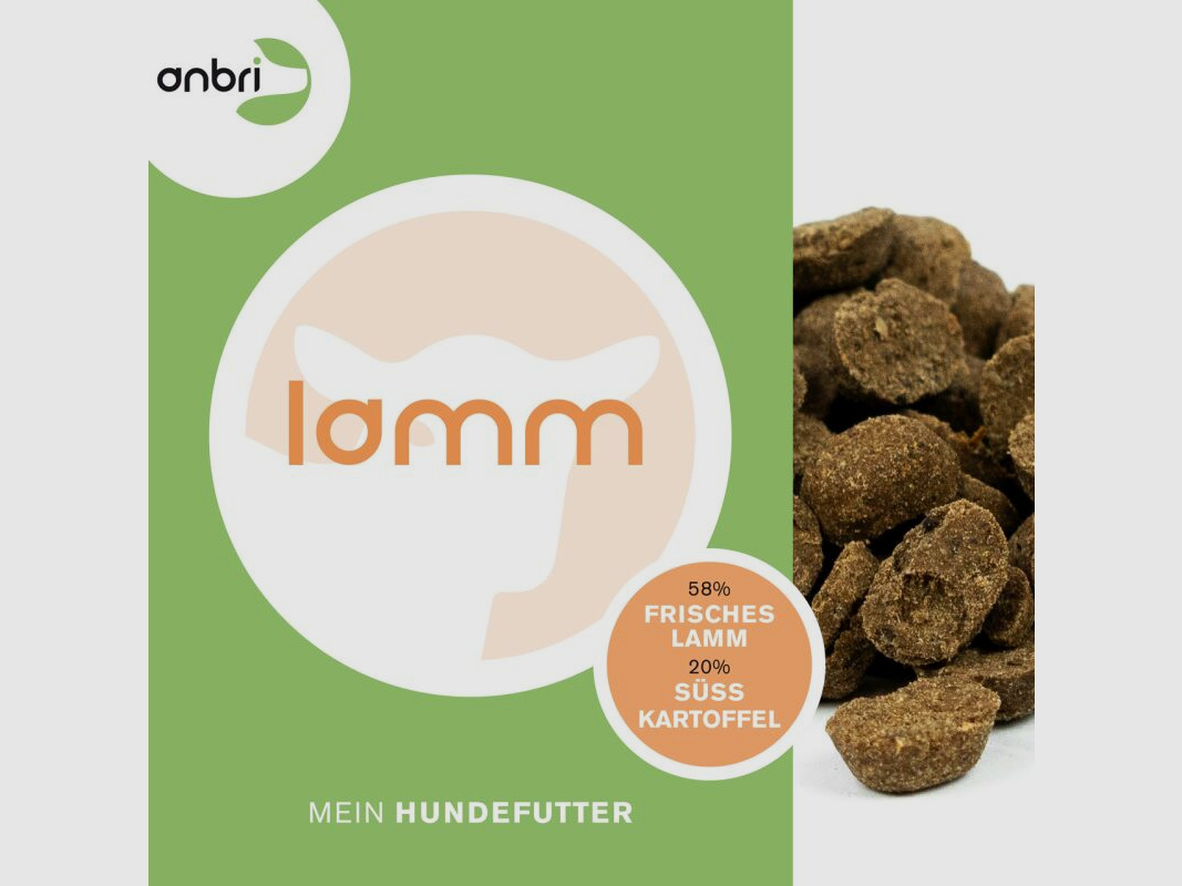 anbri gebackenes Hundetrockenfutter Frisches Lamm mit Süßkartoffeln