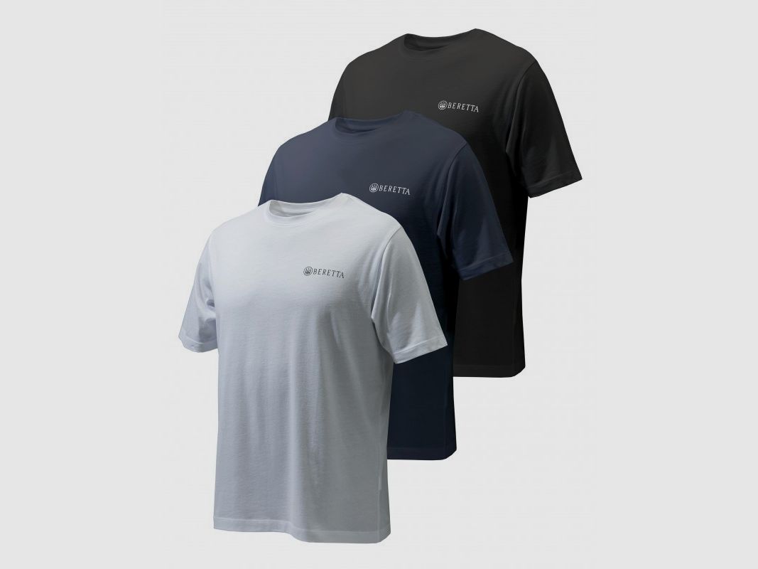 Beretta T-shirt 3-pack Corporate TS Blue Total Eclipse&Black&White