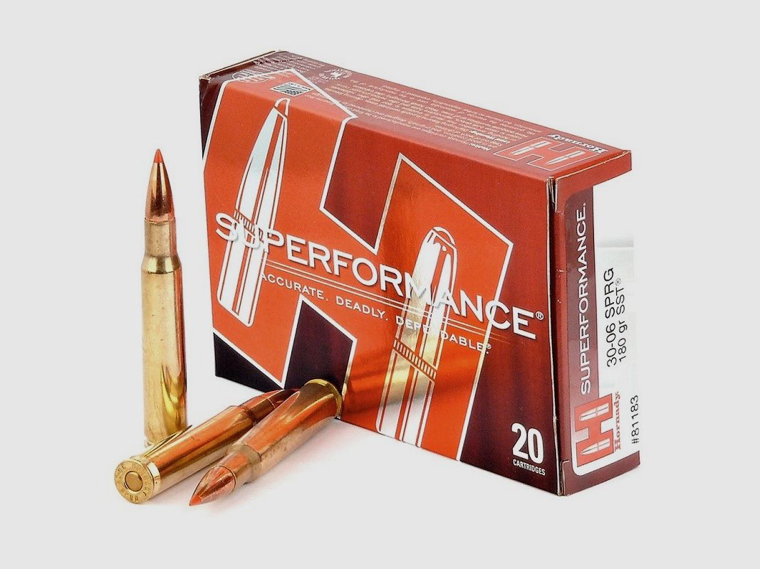 CAJA DE 20 PATRONES HORNADY 30-06 SPRG 180 GR SST SPF 81183