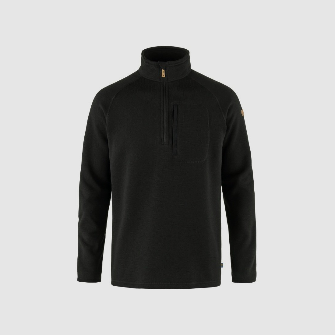 Fjällräven Herren Fleecejacke Övik Fleece Half Zip M Schwarz XXL