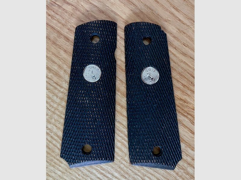Original Colt 1911 Griffschalen aus Holz in schwarz