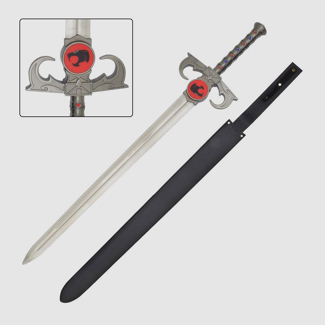 Spada ThunderCats con fodero e supporto in legno