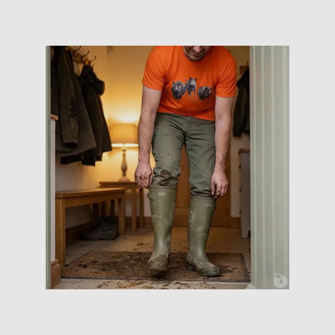 T-Shirt orange Wildschweine Bartavel®, Bild 5 von 15