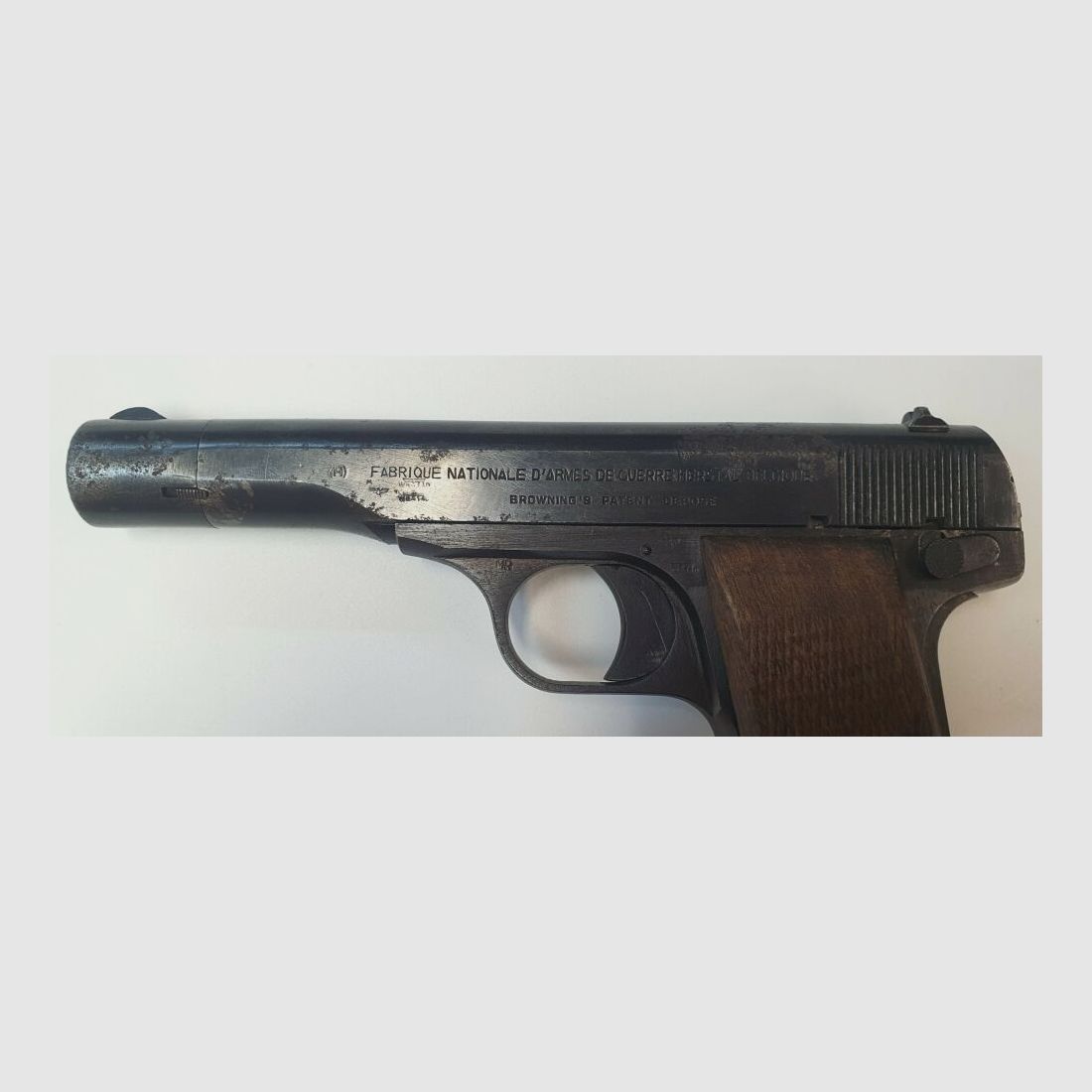 FABRIQUE NATIONALE D'ARMES DE GUERRE HERSTAL BELGIQUE! Przedmiot kolekcjonerski! Pistolet samopowtarzalny FN - 7.65mm Browning - Broń trofealna, zdjęcie 4 z 10