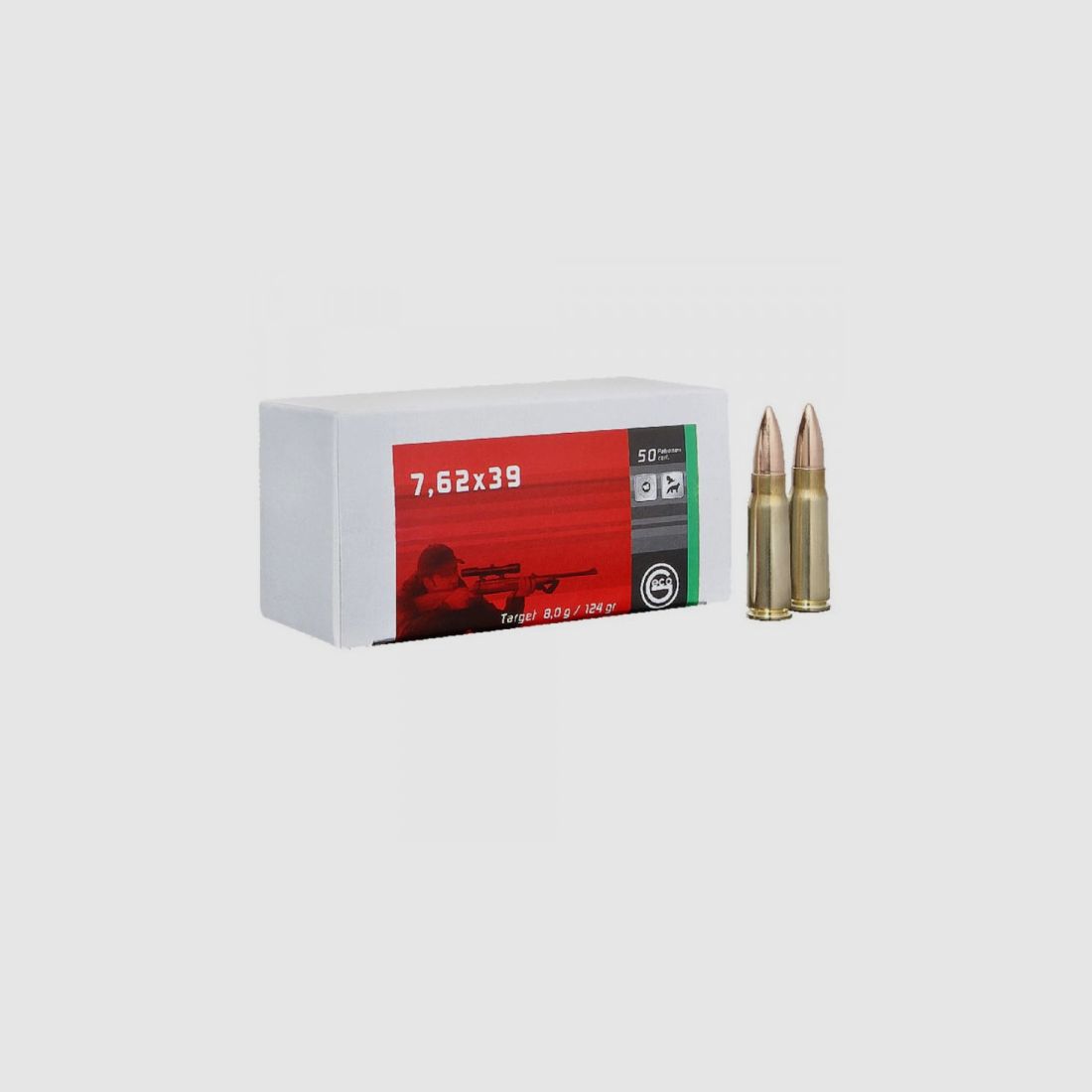 GECO TARGET 7,62x39 - FMJ 124GRS. - 50 PATRONEN