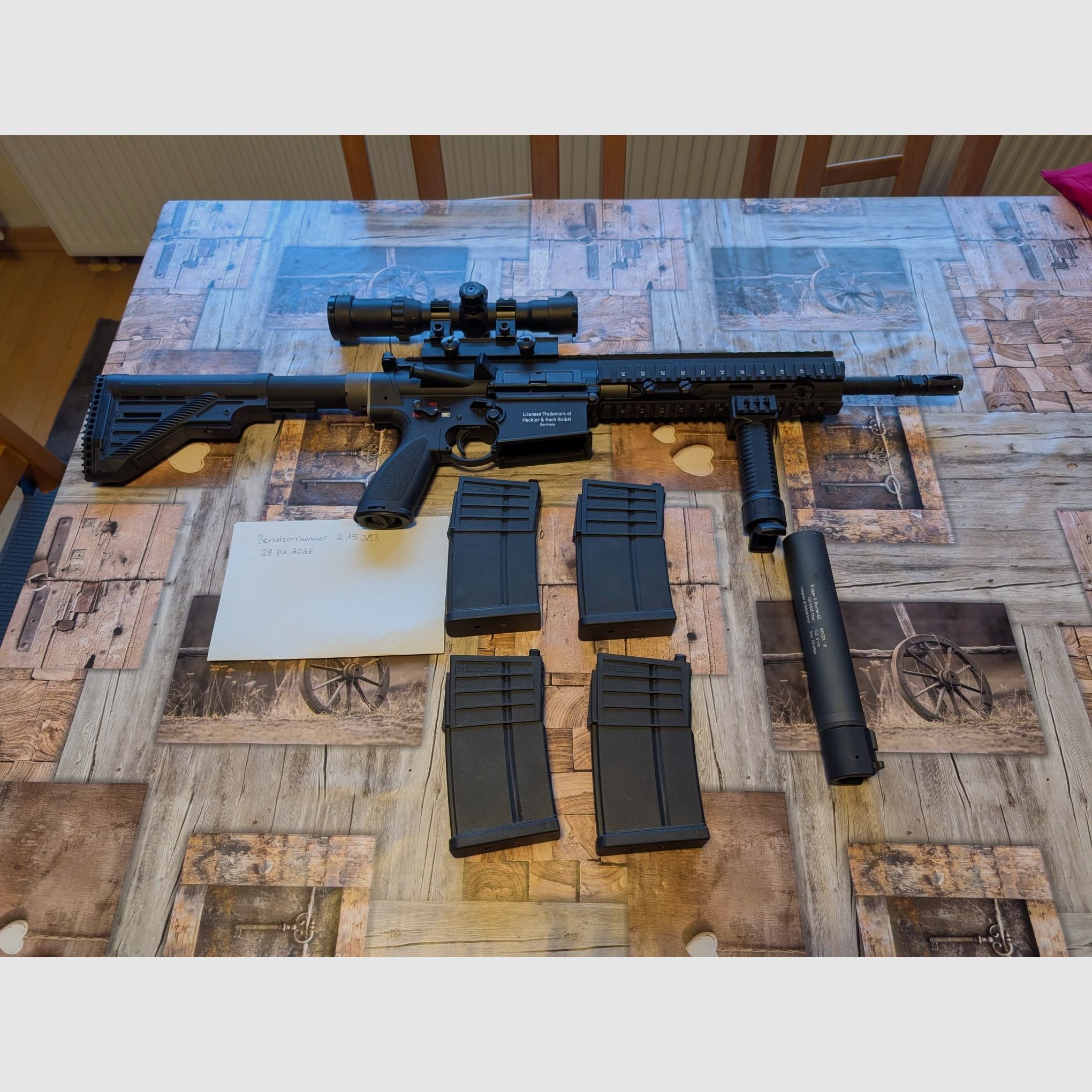 KWA Heckler & Koch HK417 A2 Vollmetall GBB 6mm BB schwarz
