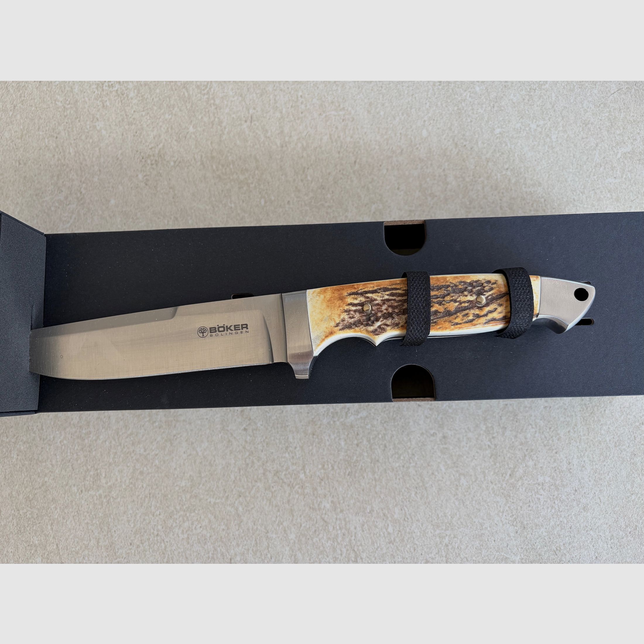 Böker Vollintegral 2.0 Stag Horn | New | OVP | Leather Sheath | Made in Germany