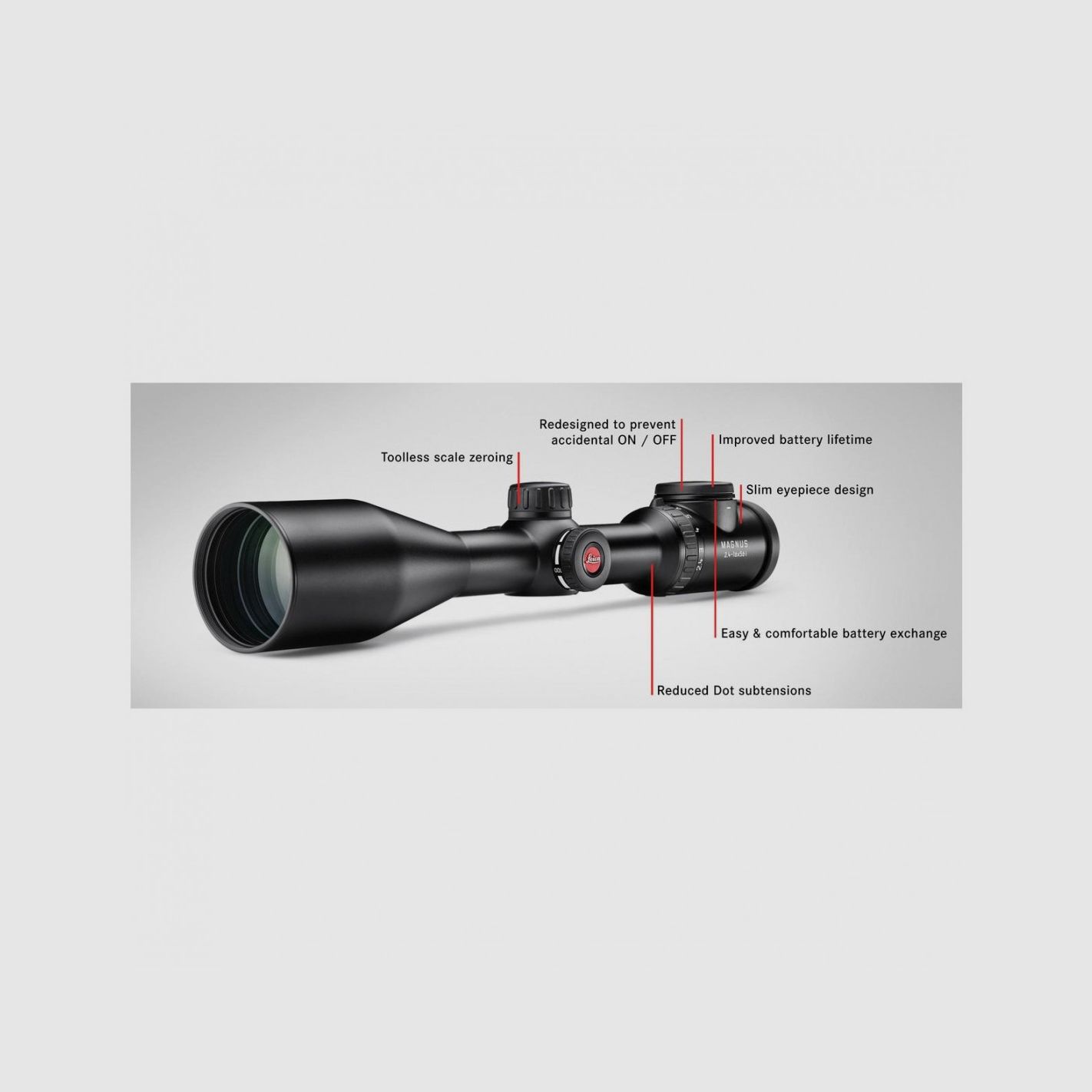 LEICA ÓPTICA MAGNUS 2,4-16X56 I RETÍCULO L-BALÍSTICO BDC, imagen 2 de 4