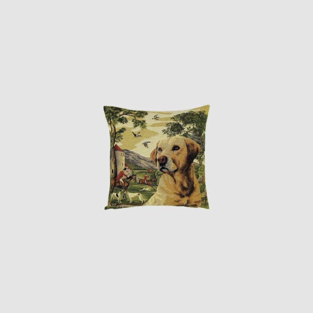 Coussin tissé en gobelin 45x45 cm Labrador blond