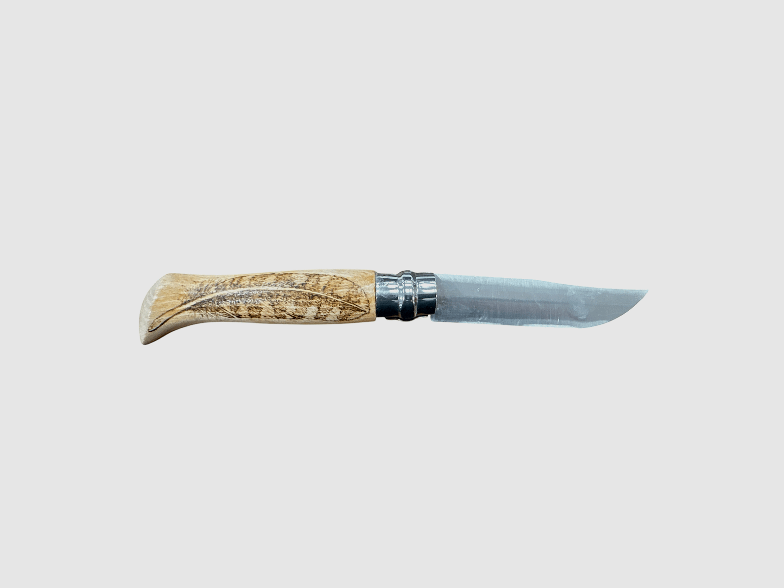 MESSER – OPINEL – N.9 CARBON HANDGEFERTIGT MIT REIHER+FEDER, Bild 2 von 3