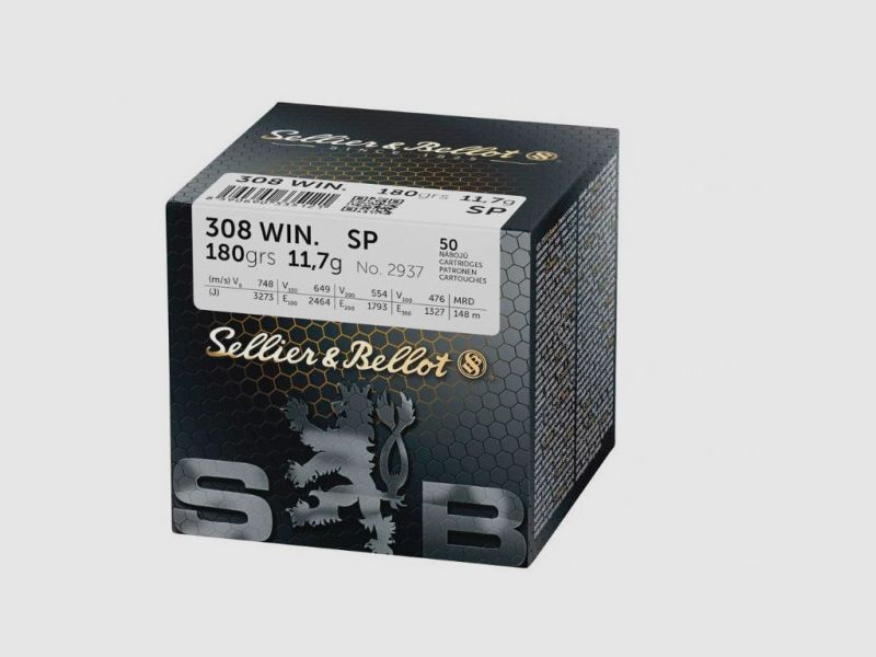 SELLIER & BELLOT .308WIN. FMJ - 180GRS. - 50 STÜCK
