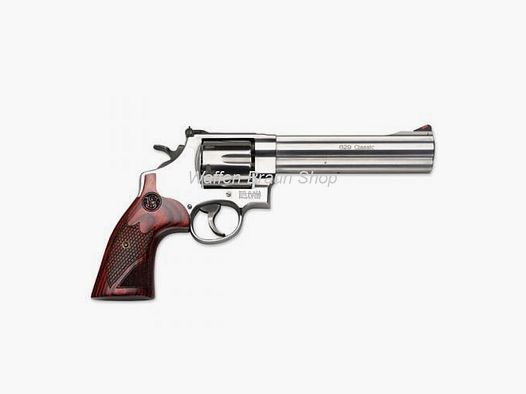 S&W Rev. Mod. 629 DELUXE 6 1/2" Full Lug, cal. .44 Mag., acciaio inossidabile, impugnature in legno